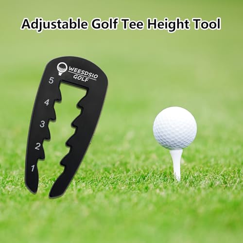 Adjustable Golf Tee Height Tool - 5 Precise Settings for Consistent Swings