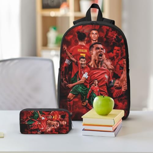 Football Backpack with Lunch Box & Pencil Case - 17 Inch