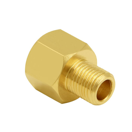 Joywayus 1/4" NPT Female × M10*1.0 Male Thread Brass Pipe Fitting Adapter Connector