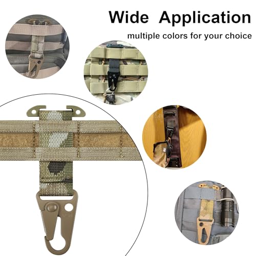 Tactical Gear Clip with HK Hook - Multicam 1pc MOLLE Attachment