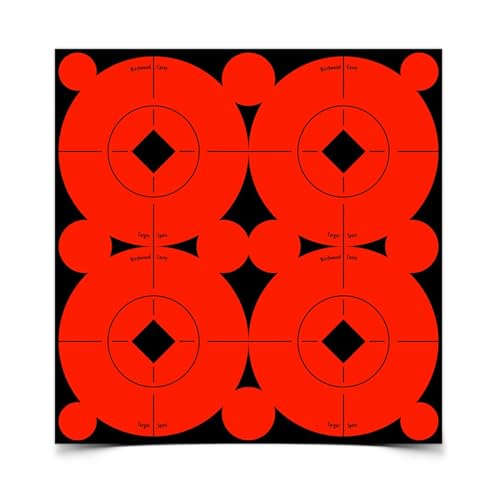 Self-Adhesive Orange Bull's-Eye Shooting Targets - 3-Inch, 40-Pack