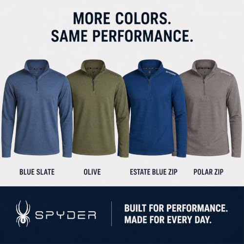 Spyder Mens Quarter Zip Sand French Terry Sweatshirt XL