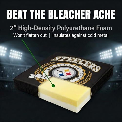Pittsburgh Steelers Crest Stadium Cushion - Portable & Durable
