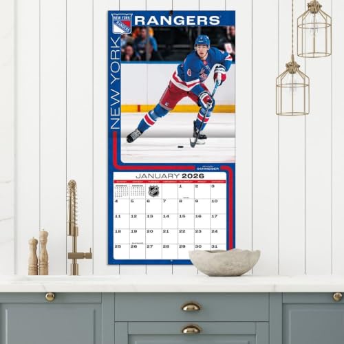New York Rangers 2026 Wall Calendar - 12x12 Full-Color