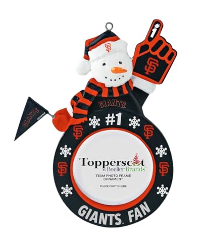 San Francisco Giants MLB Snowman Photo Frame Ornament - Officially Licensed Holiday Decor