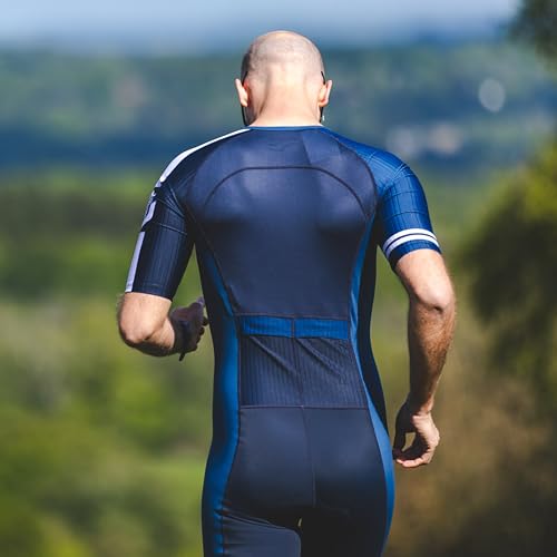 Elite Aero Sleeved Triathlon Suit for Men - Full Zip Rapid-Dry Trisuit