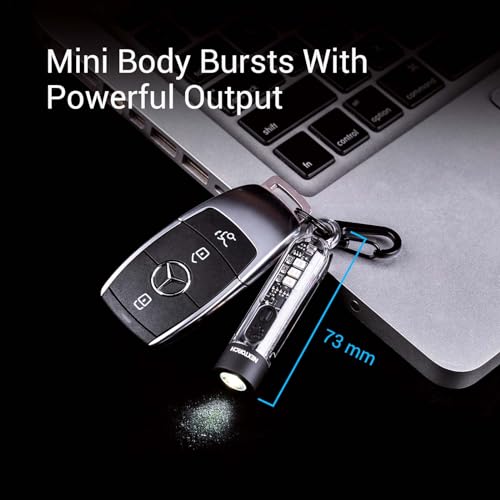 NEXTORCH K40 Keychain Flashlight, 700 Lumen Pocket EDC Rechargeable Flashlight with UV Black Light, Red/Blue Light, 3 Modes and Strobe for Everyday Use, Dog Walking, Emergency Defense, Beacon Location