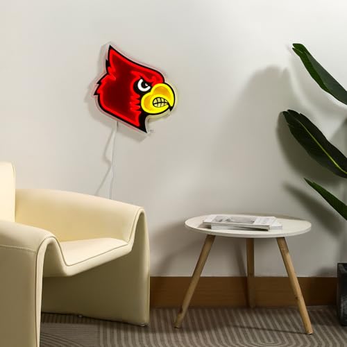 Louisville Cardinals LED Neon Sign – 13.64" W x 15" H with Dimmer