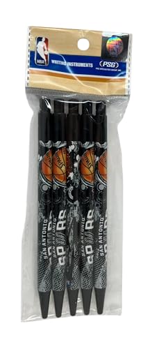 NBA San Antonio Spurs 5-Pack Retractable Click Pens - Team Spirit