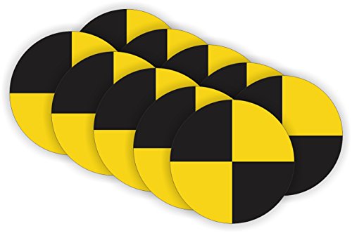 Crash Test Dummy Hard Hat Stickers - 2" Round Vinyl Decals (10 Pack)