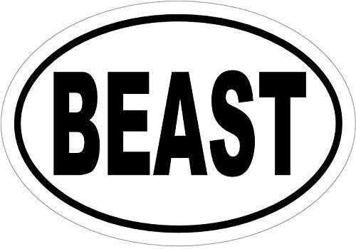 Beast Vinyl Decal - 4.7 x 3.3 Inch Weatherproof Sticker