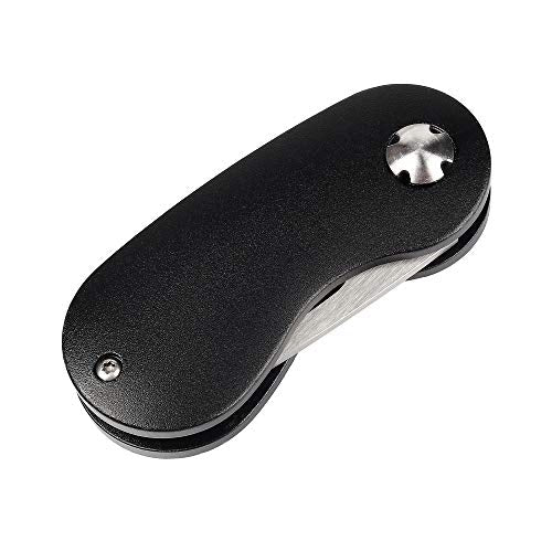 Golf Divot Repair Tool - Metal Foldable with Magnetic Ball Marker - Black Curve