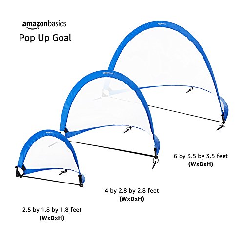 Portable 2.5-Foot Pop Up Soccer Goal Set - 2 Pack, Blue