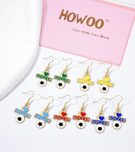 Soccer World Cup Dangle Earrings for Women - Argentina Team