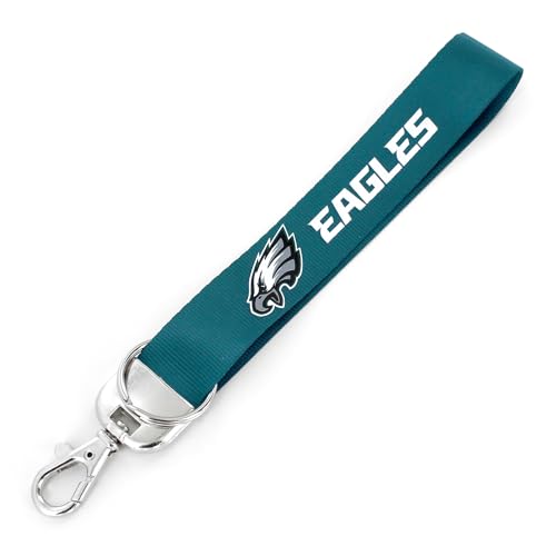 Deluxe Philadelphia Eagles Wristlet Keychain with Carabiner