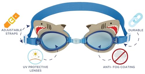 Stephen Joseph Mermaid Kids' Swim Goggles with Adjustable Strap & Anti-Fog Waterproof