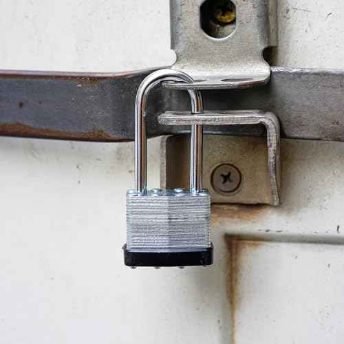 6 Keyed Alike Padlocks with 12 Keys, 40mm Heavy-Duty Padlocks with Same Keys Long Shackle Durable Hardened Steel for Gate Fence Toolbox School Gym(1.7 * 3.7inch)