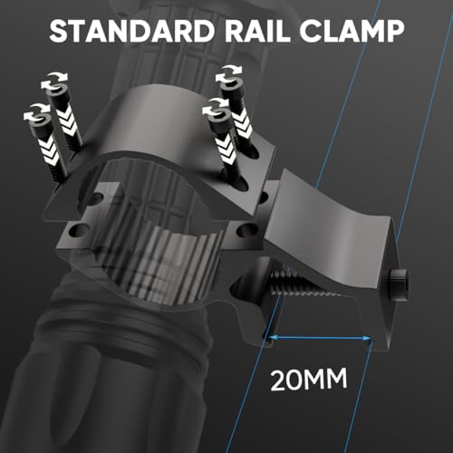 5000 Lumen Picatinny Rail Tactical Flashlight - 5 Modes USB Rechargeable Rifle Light with Pressure Switch - Ideal for Hunting, Camping & Tactical Operations