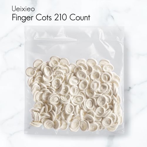 Disposable Latex Finger Cots - Medium Size Protective Sleeves - 210 Pack