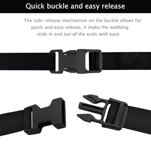 1'' Quick Side Release Buckle for Tactical Vest & Backpack - Black