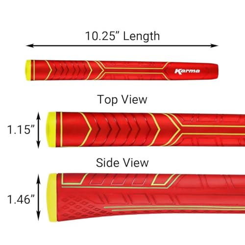 Karma Big Softy Oversized Golf Putter Grip - Red, Ergonomic, Durable