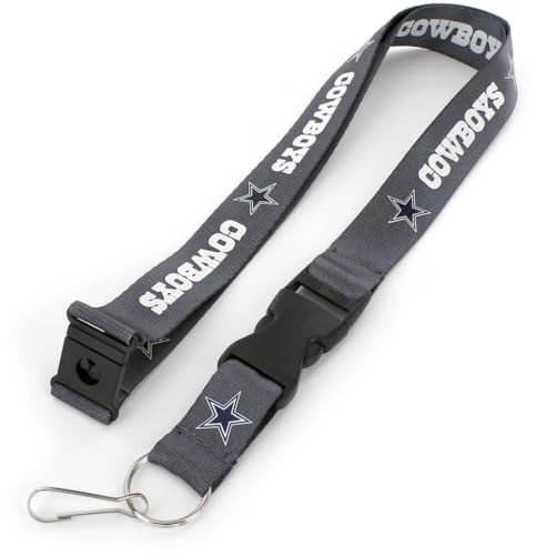 NFL Dallas Cowboys Team Lanyard, Charcoal