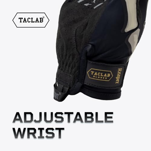 Reaper Skeleton Gloves - Lightweight, Anti-Slip, Large Dark