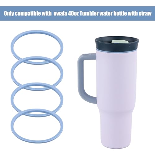 4-Pack Silicone Replacement Gaskets for 40oz Tumblers - Leak-Proof Seal