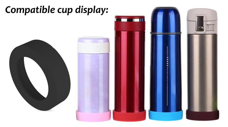 Silicone Bottom Protective Cover for Water Bottles - Black