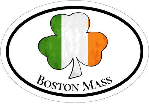 Irish Flag Shamrock Vinyl Decal - 4.7" x 3.3"