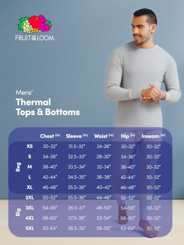 Fruit of the Loom Premium Men’s Waffle Thermal Bottoms – Large / Natural, 1 Pack