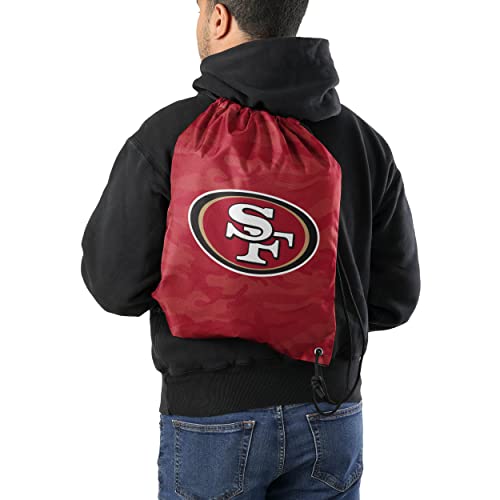 San Francisco 49ers NFL Camo Drawstring Backpack
