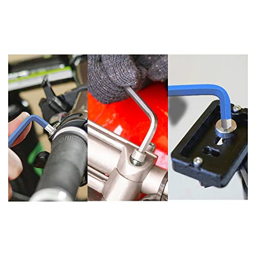 4 PCS 3mm Ball End Hex Key Allen Wrench,Internal Hexagonal Wrench, L Shaped Long Arm S2 Steel Repairing Tool£¬Pale Blue
