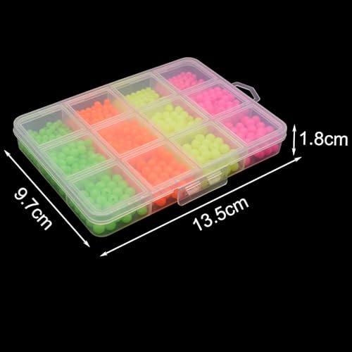 1000pcs Bright Color Plastic Fishing Beads for Lures 4mm-6mm