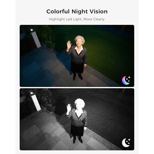 Hiseeu Security Cameras Wireless Outdoor, WiFi Pro 5G/2.4G Cameras for Home Security, Solar Powered, Motion Detection, 2-Way Talk, Color Night Vision, Compatible with Alexa, 64G SD Card Storage