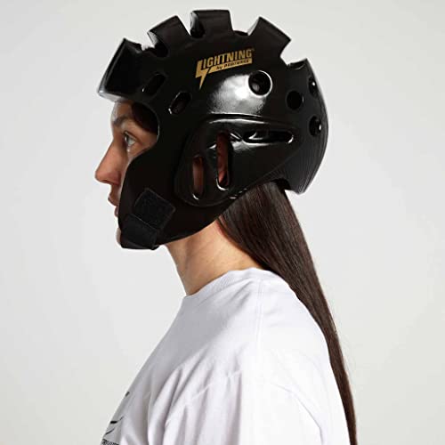 Proforce Lightning Headgear Black Medium - Protective Wrestling Headgear