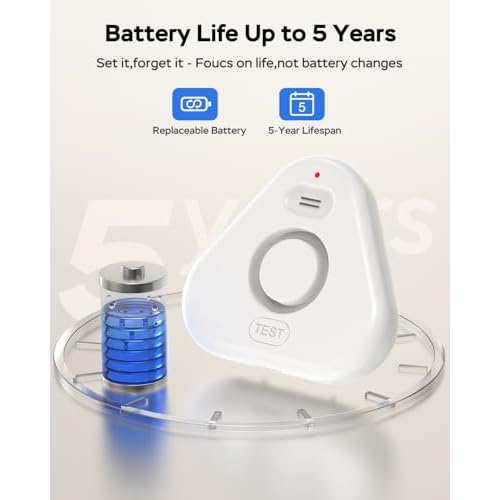 Water Detector Sensor,Water Leak Detectors for Home with App Alerts,Water Alarm Leak Detector with 120db Adjustable,500ft Transmission for Basement,Bathroom, Laundry,No Hub Required (Support 2.4G)