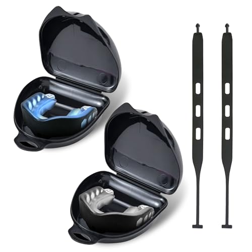 Football Mouth Guard - 2 Pack Youth & Adult Sports Mouthpieces with Strap