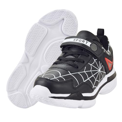 YTRXM Toddler Little Boys Girls Running Sneakers Black Size 1