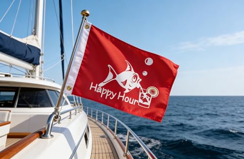 HSTENXY 12x18 Inch Boat Flag - Outdoor Fishing Party Decor with Brass Washers (Playtime)