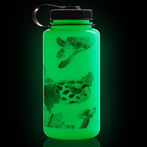 Nalgene Tritan BPA-Free Water Bottle Glow Turtle 32 OZ Wide Mouth
