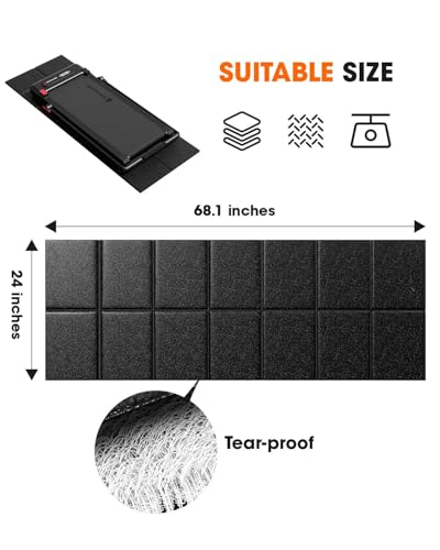 Stepwaver 68.2 x 24.1 Inch Foldable Walking Pad Mat for Carpet Floors - 0.2 Inch Thick, Heavy-Duty Floor Protector