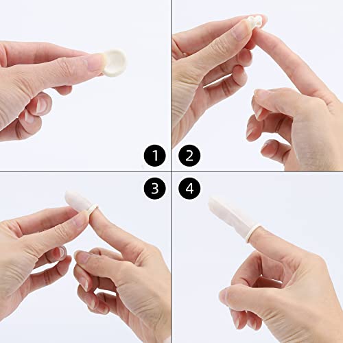 Small Disposable Finger Cots - 300 Pcs Protective Rubber Tips