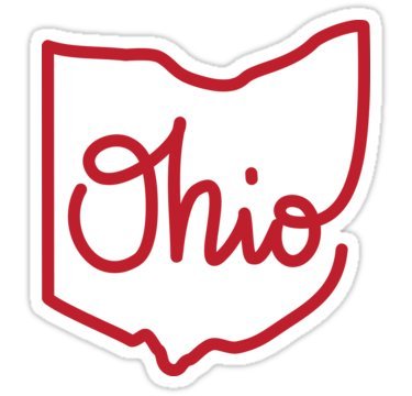 Ohio State Love Vinyl Sticker - Bumper and Window Decal Graphic
