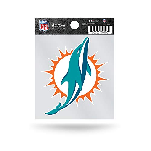 Miami Dolphins Small Static Cling Decal - Durable Vinyl