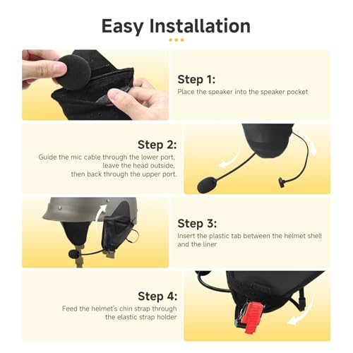 Moman HEB Motorcycle Helmet Speaker Pouch Ear Pads Wind Noise Blocker