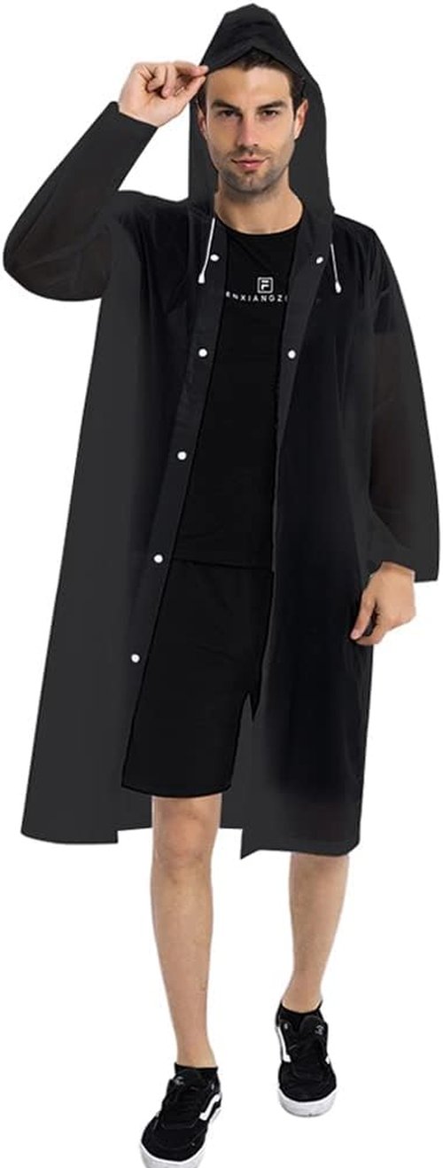 COOY Rain Coats - Reusable EVA Rain Ponchos for Adults | 2 Pack Rain Jackets for Men & Women