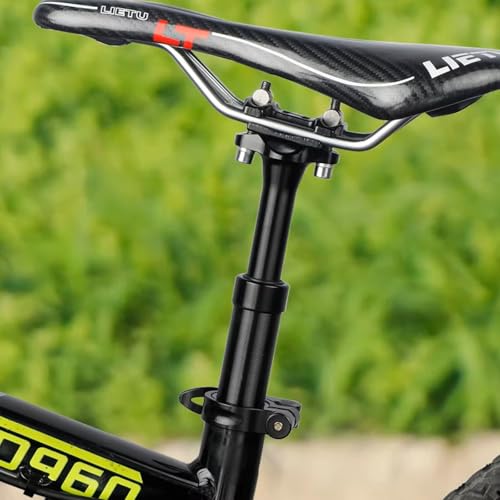 Aluminum Bike Seat Post - 27.2mm to 30.4mm - 350mm Length - Black