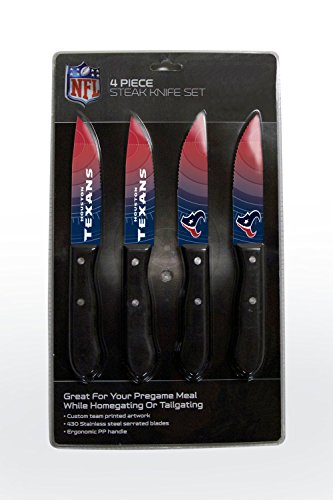 NFL Steak Knives Set - Houston Texans 9.5" Team Color