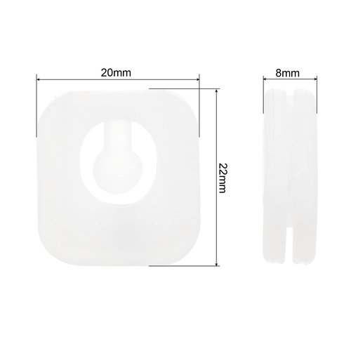 PATIKIL Tennis Vibration Dampener, 4 Pack Square-Shaped Silicone Shock Absorber Racket String Damping for Tennis Racquet, Clear